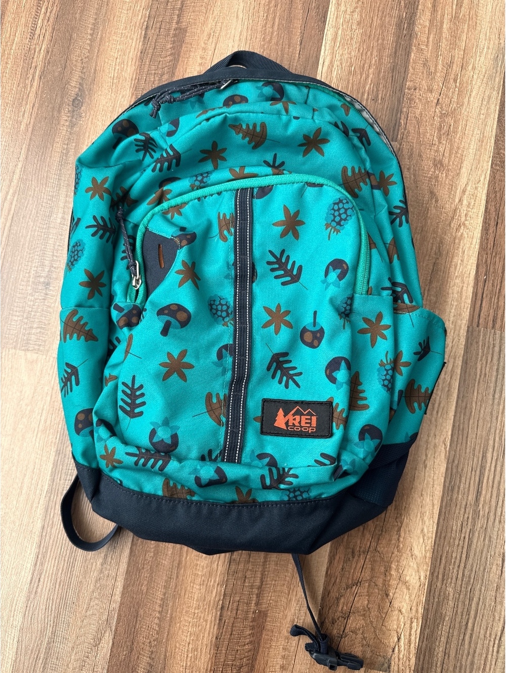 REI Forest Patterned Backpack with Multiple Compartments